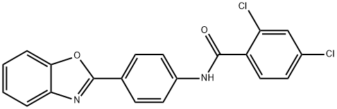 N-[4-(1,3-BENZOXAZOL-2-YL)PHENYL]-2,4-DICHLOROBENZENECARBOXAMIDE 结构式