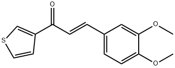 3-(3,4-DIMETHOXYPHENYL)-1-(3-THIENYL)PROP-2-EN-1-ONE 结构式