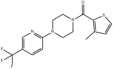 3-METHYL(2-THIENYL) 4-(5-(TRIFLUOROMETHYL)(2-PYRIDYL))PIPERAZINYL KETONE 结构式