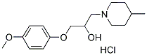 1-(4-METHOXYPHENOXY)-3-(4-METHYLPIPERIDIN-1-YL)PROPAN-2-OL HYDROCHLORIDE 结构式