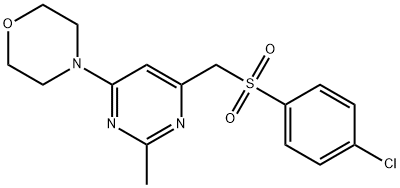 4-(6-([(4-CHLOROPHENYL)SULFONYL]METHYL)-2-METHYL-4-PYRIMIDINYL)MORPHOLINE 结构式