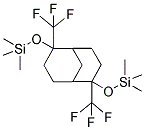 ((2,6-DI(TRIFLUOROMETHYL)-6-[(1,1,1-TRIMETHYLSILYL)OXY]BICYCLO[3.3.1]NON-2-YL)OXY)(TRIMETHYL)SILANE 结构式