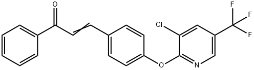 3-(4-(3-CHLORO-5-(TRIFLUOROMETHYL)(2-PYRIDYLOXY))PHENYL)-1-PHENYLPROP-2-EN-1-ONE 结构式