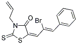 (5E)-3-ALLYL-5-[(2Z)-2-BROMO-3-PHENYLPROP-2-ENYLIDENE]-2-THIOXO-1,3-THIAZOLIDIN-4-ONE 结构式