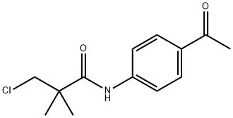 N-(4-乙酰苯基)-3-氯-2,2-二甲基丙酰胺 结构式