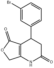 4-(3-Bromophenyl)-4,7-dihydrofuro[3,4-b]pyridine-2,5(1H,3H)-dione 结构式