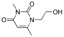 1-(2-HYDROXYETHYL)-3,6-DIMETHYL-2,4(1H,3H)-PYRIMIDINEDIONE 结构式