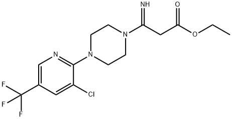 ETHYL 3-(4-[3-CHLORO-5-(TRIFLUOROMETHYL)-2-PYRIDINYL]PIPERAZINO)-3-IMINOPROPANOATE 结构式