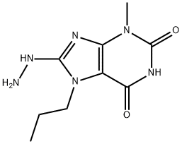 8-HYDRAZINO-3-METHYL-7-PROPYL-3,7-DIHYDRO-PURINE-2,6-DIONE 结构式