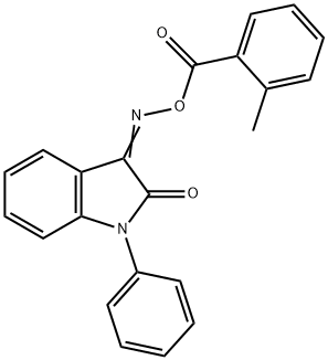 3-([(2-METHYLBENZOYL)OXY]IMINO)-1-PHENYL-1,3-DIHYDRO-2H-INDOL-2-ONE 结构式
