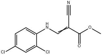 METHYL 2-CYANO-3-(2,4-DICHLOROANILINO)ACRYLATE 结构式