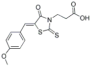 3-[5-(4-METHOXY-BENZYLIDENE)-4-OXO-2-THIOXO-THIAZOLIDIN-3-YL]-PROPIONIC ACID 结构式