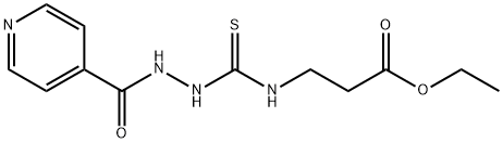 ETHYL 3-((((4-PYRIDYLCARBONYLAMINO)AMINO)THIOXOMETHYL)AMINO)PROPANOATE 结构式