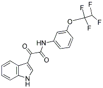 2-INDOL-3-YL-2-OXO-N-(3-(1,1,2,2-TETRAFLUOROETHOXY)PHENYL)ETHANAMIDE 结构式