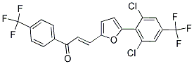 3-(5-[2,6-DICHLORO-4-(TRIFLUOROMETHYL)PHENYL]-2-FURYL)-1-[4-(TRIFLUOROMETHYL)PHENYL]PROP-2-EN-1-ONE 结构式