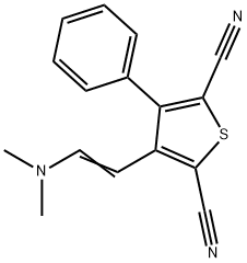 3-[2-(DIMETHYLAMINO)VINYL]-4-PHENYL-2,5-THIOPHENEDICARBONITRILE 结构式