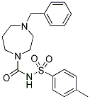 4-BENZYL-HEXAHYDRO-N-[(4-METHYLPHENYL)SULPHONYL]-DIAZEPINE-1-CARBOXAMIDE 结构式