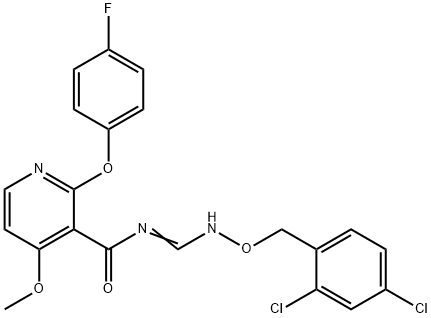 N-(([(2,4-DICHLOROBENZYL)OXY]IMINO)METHYL)-2-(4-FLUOROPHENOXY)-4-METHOXYNICOTINAMIDE 结构式