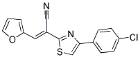 (Z)-2-(4-(4-氯苯基)噻唑-2-基)-3-(呋喃-2-基)丙烯腈 结构式