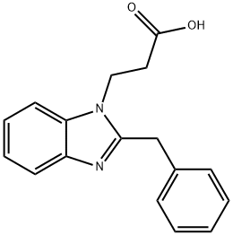 3-(2-BENZYL-BENZOIMIDAZOL-1-YL)-PROPIONIC ACID 结构式