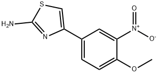 4-(4-Methoxy-3-nitrophenyl)thiazol-2-ylamine 结构式