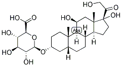 5-BETA-PREGNAN-3-ALPHA, 11-BETA, 17,21-TETROL-20-ONE 3-GLUCOSIDURONATE 结构式