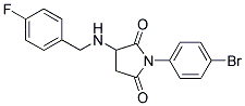 1-(4-Bromophenyl)-3-[(4-fluorobenzyl)amino]dihydro-1H-pyrrole-2,5-dione 结构式