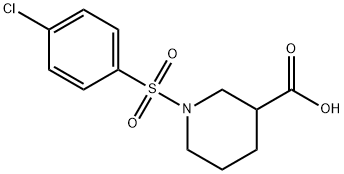 1-(4-CHLORO-BENZENESULFONYL)-PIPERIDINE-3-CARBOXYLIC ACID 结构式