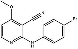 2-(4-BROMOANILINO)-4-METHOXYNICOTINONITRILE 结构式