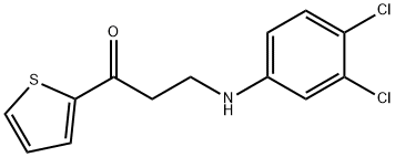 3-(3,4-DICHLOROANILINO)-1-(2-THIENYL)-1-PROPANONE 结构式