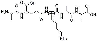 H-ALA-D-GLU(LYS-D-ALA-D-ALA-OH)-OH 结构式