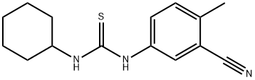 N-(3-CYANO-4-METHYLPHENYL)-N'-CYCLOHEXYLTHIOUREA 结构式