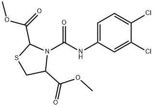 DIMETHYL 3-[(3,4-DICHLOROANILINO)CARBONYL]-1,3-THIAZOLANE-2,4-DICARBOXYLATE 结构式