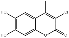 3-Chloro-6,7-dihydroxy-4-methyl-2H-chromen-2-one 结构式