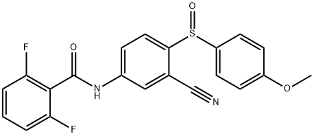 N-(3-CYANO-4-[(4-METHOXYPHENYL)SULFINYL]PHENYL)-2,6-DIFLUOROBENZENECARBOXAMIDE 结构式