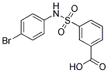 3-(4-BROMO-PHENYLSULFAMOYL)-BENZOIC ACID 结构式