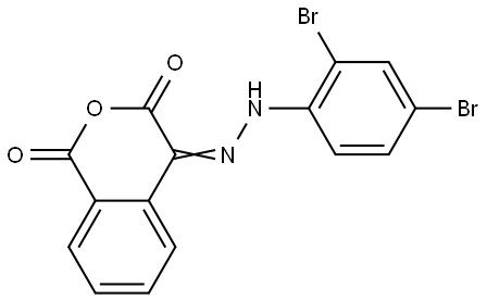 1H-Isochromene-1,3,4-trione 4-[N-(2,4-dibromophenyl)hydrazone] 结构式