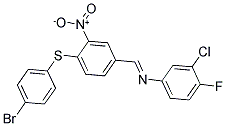 N-((4-[(4-BROMOPHENYL)SULFANYL]-3-NITROPHENYL)METHYLENE)-3-CHLORO-4-FLUOROANILINE 结构式