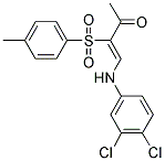 4-((3,4-DICHLOROPHENYL)AMINO)-3-((4-METHYLPHENYL)SULFONYL)BUT-3-EN-2-ONE 结构式