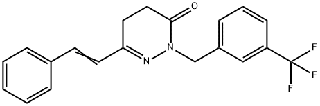 6-STYRYL-2-[3-(TRIFLUOROMETHYL)BENZYL]-4,5-DIHYDRO-3(2H)-PYRIDAZINONE 结构式