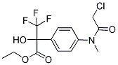 Ethyl 2-(4-[(2-chloroacetyl)(methyl)amino]phenyl)-3,3,3-trifluoro-2-hydroxypropanoate 结构式