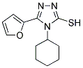4-CYCLOHEXYL-5-(2-FURYL)-4H-1,2,4-TRIAZOLE-3-THIOL 结构式