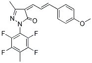 4-(3-(4-Methoxyphenyl)prop-2-enylidene)-3-methyl-1-(2,3,5,6-tetrafluoro-4-methylphenyl)-2-pyrazolin-5-one 结构式