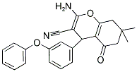 2-AMINO-7,7-DIMETHYL-5-OXO-4-(3-PHENOXYPHENYL)-4,6,7,8-TETRAHYDRO2H-CHROMENE-3-CARBONITRILE 结构式