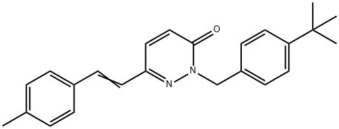 2-[4-(TERT-BUTYL)BENZYL]-6-(4-METHYLSTYRYL)-3(2H)-PYRIDAZINONE 结构式