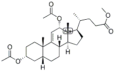 9(11), (5-BETA)-CHOLENIC ACID-3-ALPHA, 12-ALPHA-DIOL DIACETATE METHYL ESTER 结构式