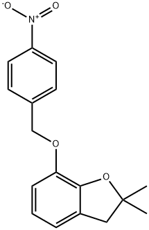 2,2-DIMETHYL-7-((4-NITROPHENYL)METHOXY)OXAINDANE 结构式