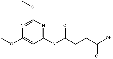 N-(2,6-二甲氧基嘧啶-4-基)琥珀酰胺酸 结构式