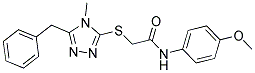 2-[(5-BENZYL-4-METHYL-4H-1,2,4-TRIAZOL-3-YL)SULFANYL]-N-(4-METHOXYPHENYL)ACETAMIDE 结构式