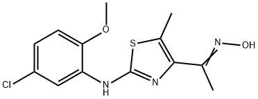 (5-CHLORO-2-METHOXYPHENYL)(4-((HYDROXYIMINO)ETHYL)-3-METHYL(2,5-THIAZOLYL))AMINE 结构式